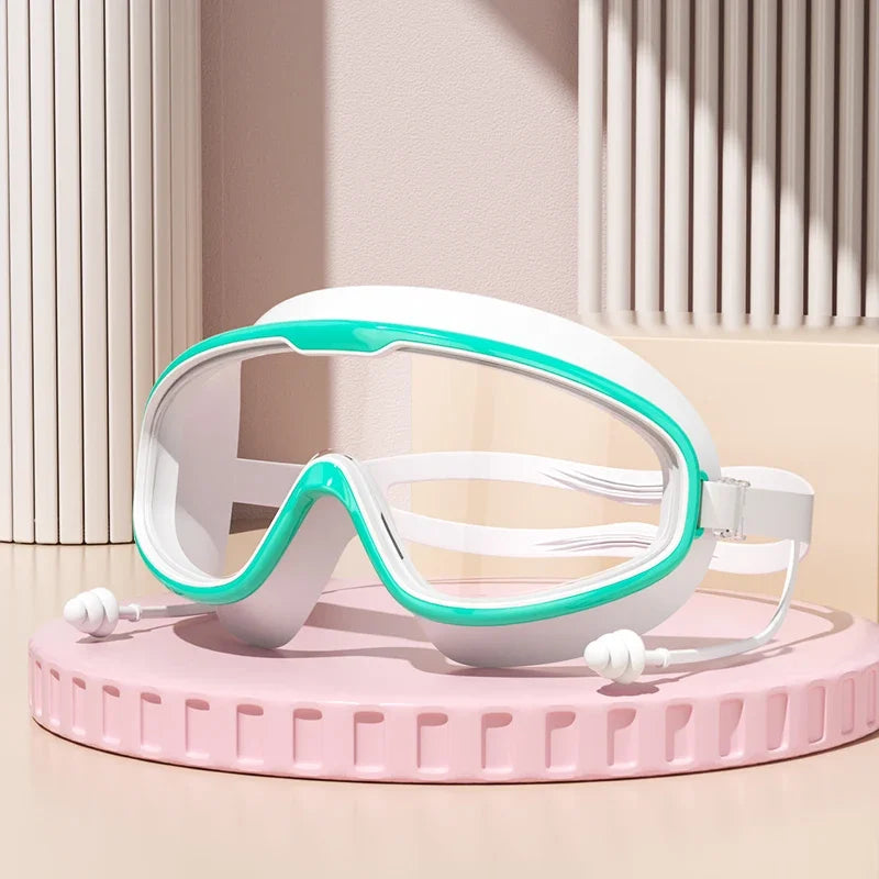 Big Frame Swim Goggles - Mint Clear