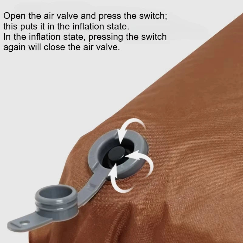 Self Inflating Foam Pillow - in use