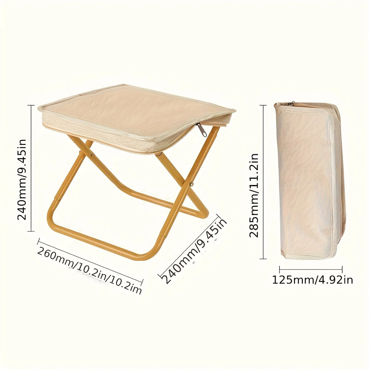 Folding Camping Stool - Khaki