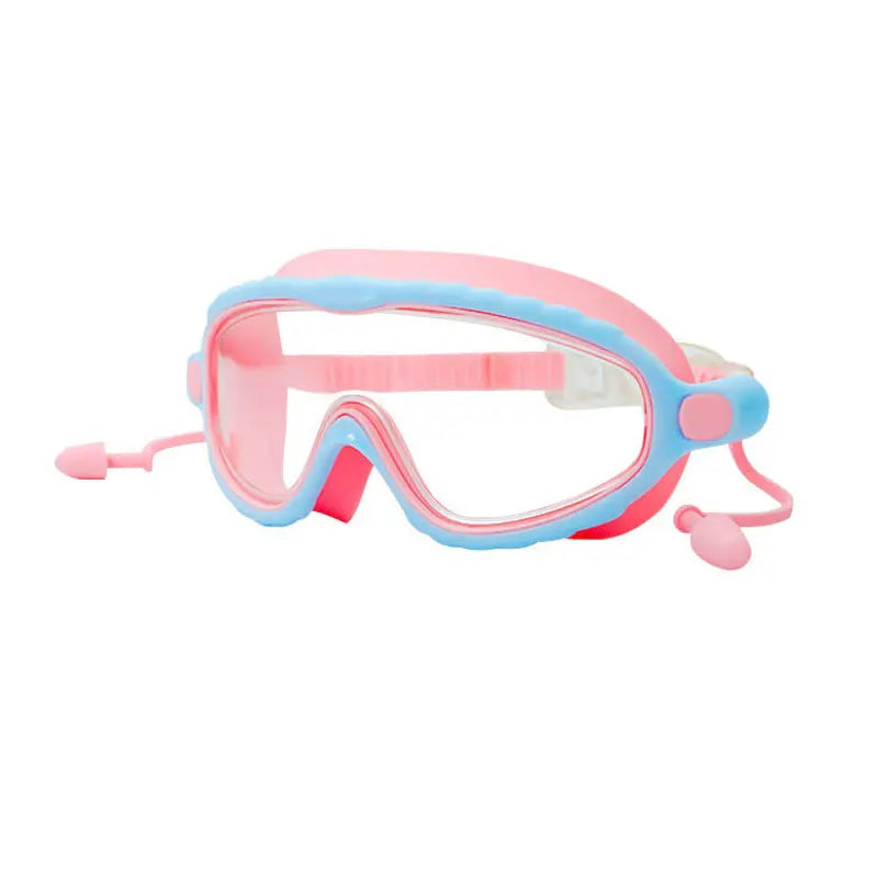 Kids Big Frame Swim Goggles - Clear Pink