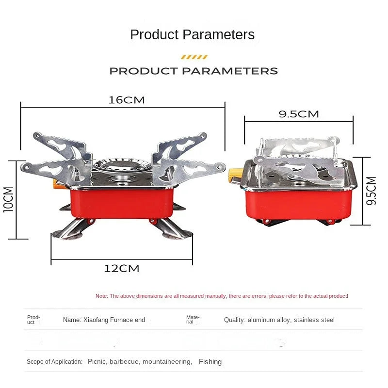Square Folding Camp Stove - detail