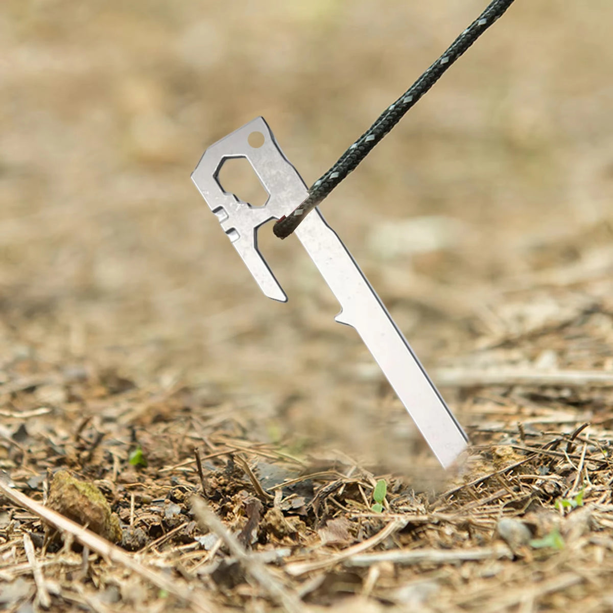 Steel Tent Stakes - in use