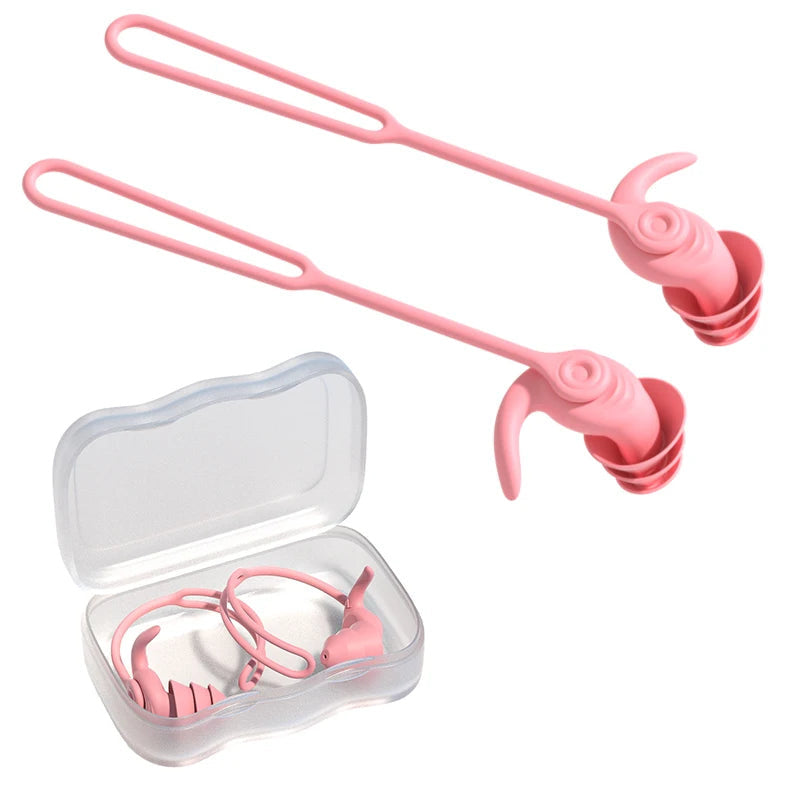 Corded Swim Ear Plugs - Pink