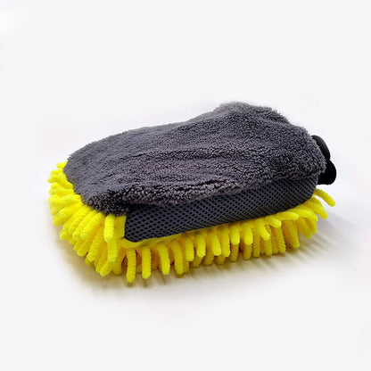 Chenille Car Wash Mitt - Yellow