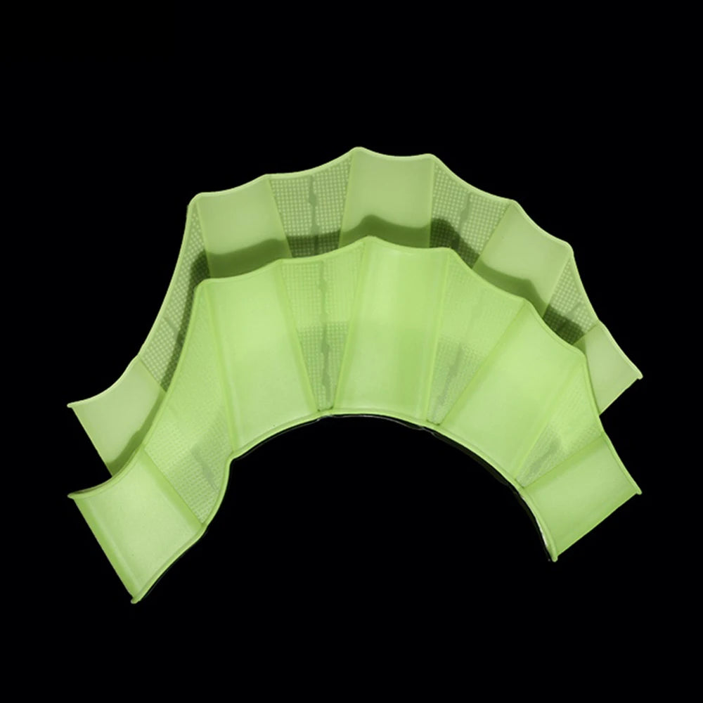 Webbed Swim Gloves - Green / M