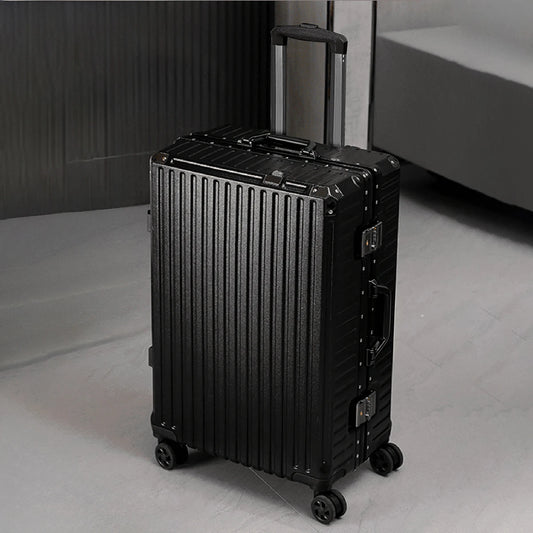 Aluminum Frame Carry On Suitcase - Black