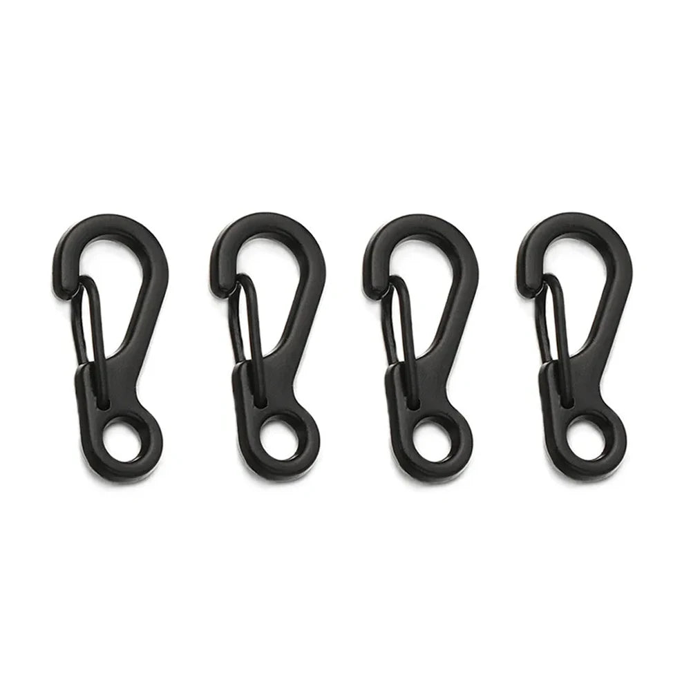 Mini Spring Snap Clips - Black / 4pcs