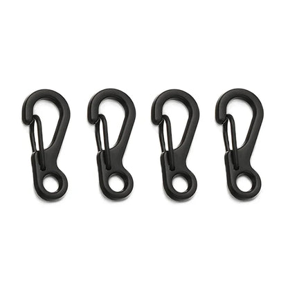 Mini Spring Snap Clips - Black / 4pcs