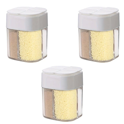 Four Compartment Spice Shaker - White / 3pcs