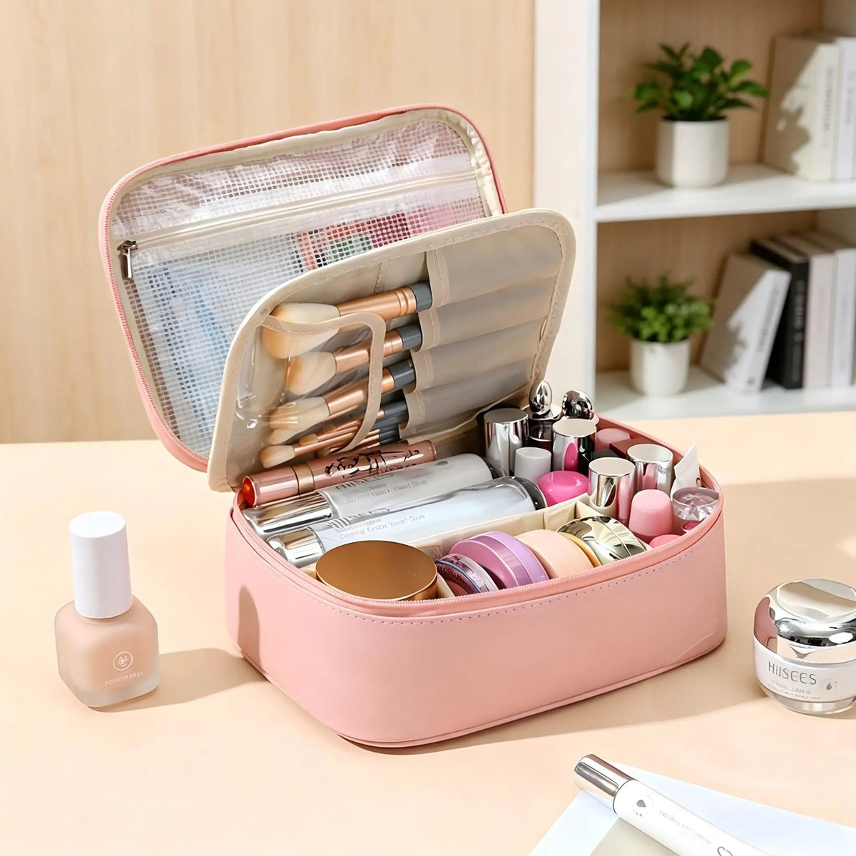 Large Cosmetic Toiletry Bag - Pink