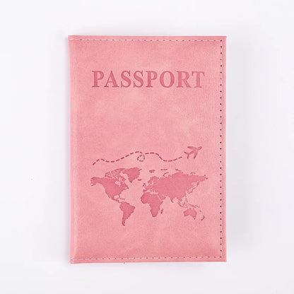 World Map Passport Cover - Pink