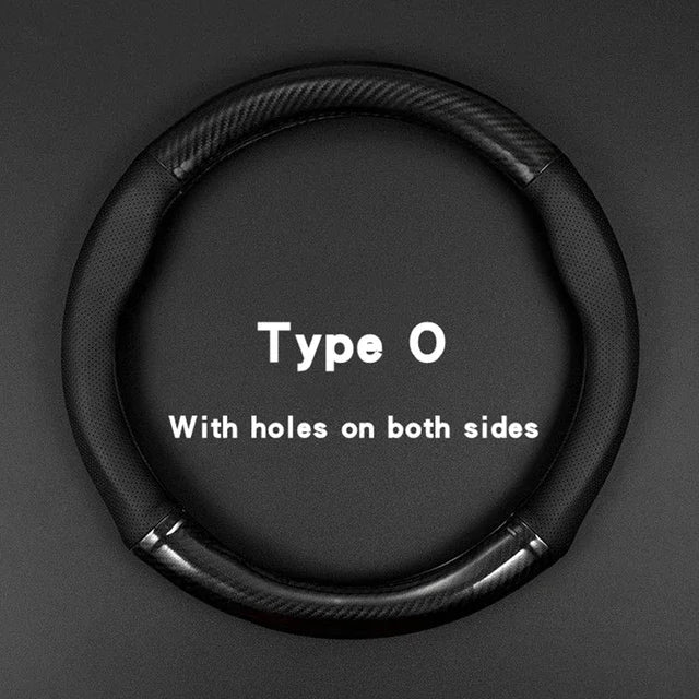 Carbon Look Steering Wheel Cover - Round