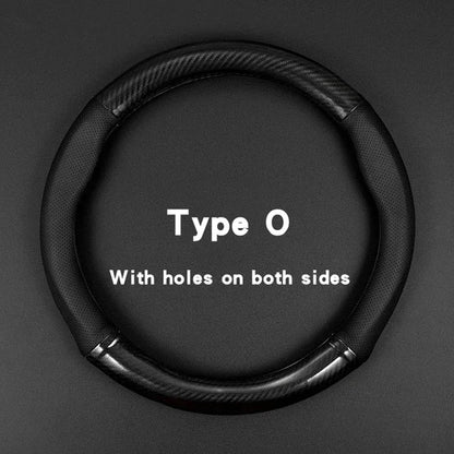 Carbon Look Steering Wheel Cover - Round