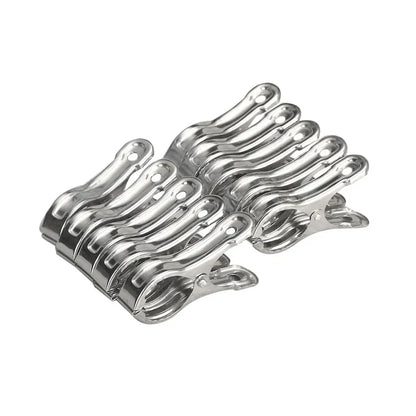 Stainless Steel Towel Clips - front view