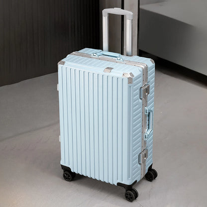 Aluminum Frame Carry On Suitcase - Blue