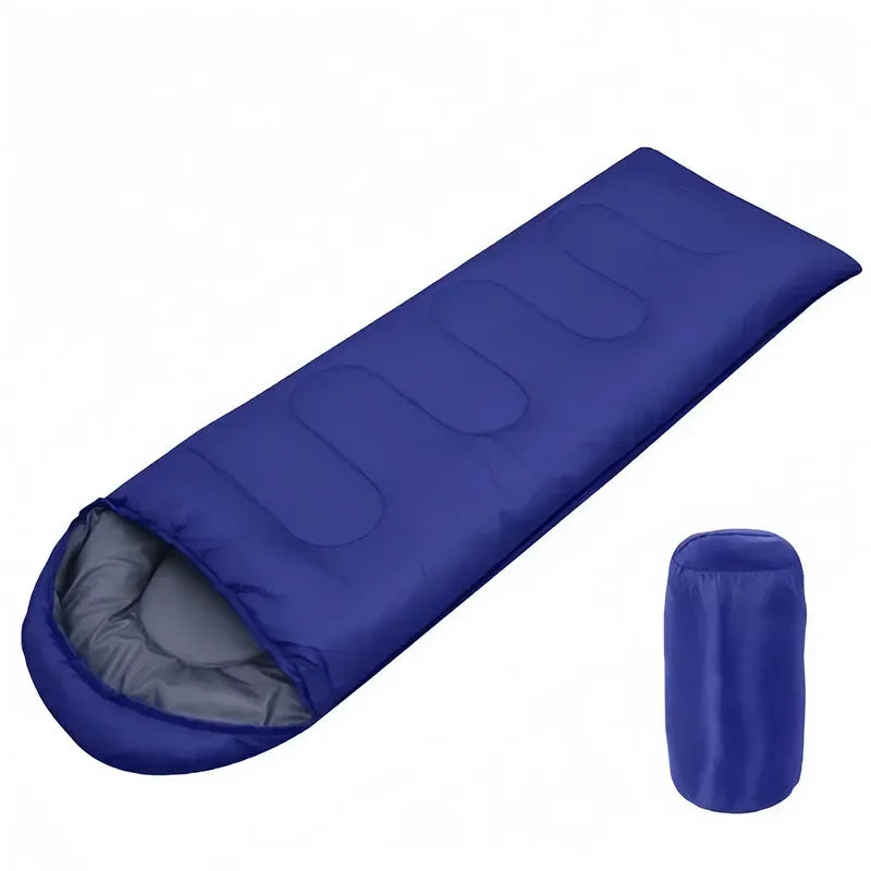 Hooded Envelope Sleeping Bag - Blue