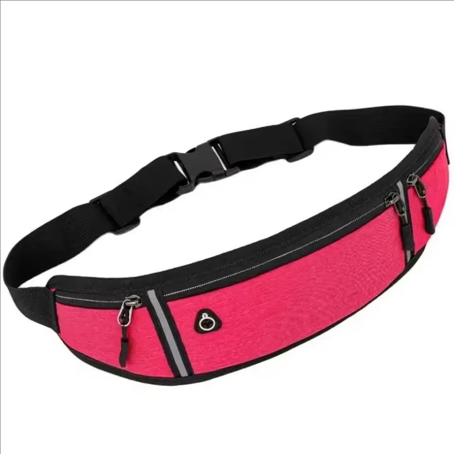 Reflective Running Belt - Rose Red