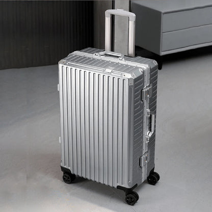 Aluminum Frame Carry On Suitcase - Silver