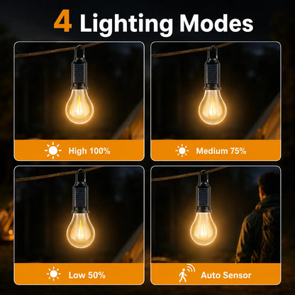 Solar Camping Light Bulb - packed size
