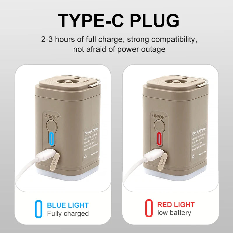 Mini Electric Air Pump - in use
