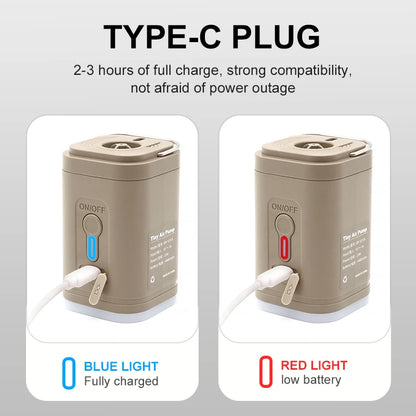 Mini Electric Air Pump - in use