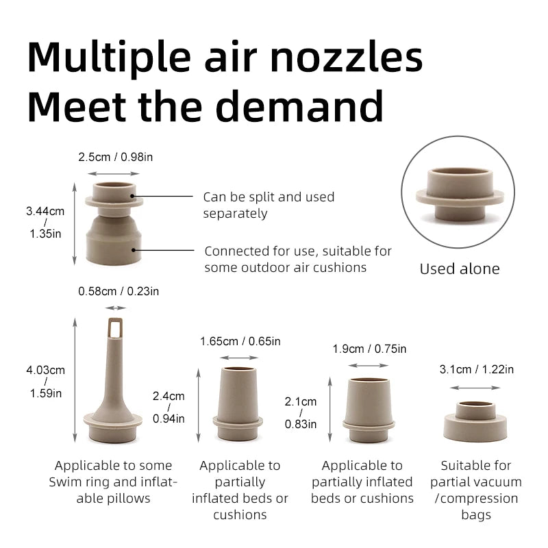 Mini Electric Air Pump - packed size