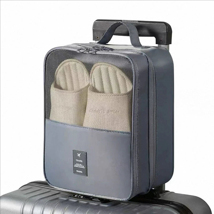 Suitcase Shoe Storage Bag - Light Gray