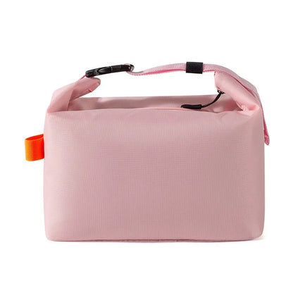 Insulated Roll Top Lunch Bag - Pink