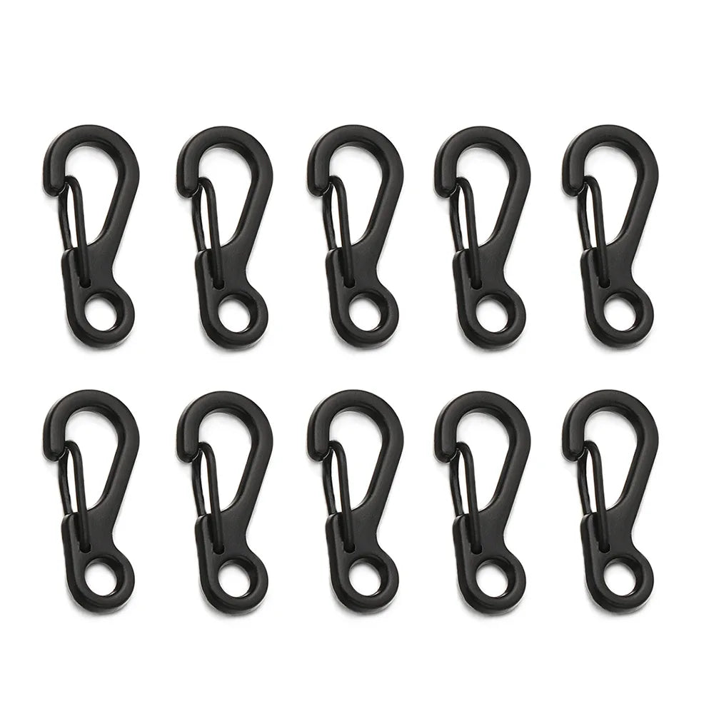 Mini Spring Snap Clips - Black / 10pcs