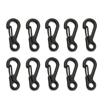 Mini Spring Snap Clips - Black / 10pcs