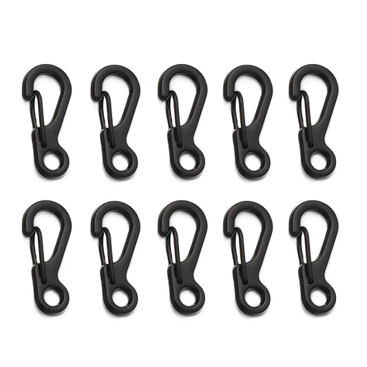 Mini Spring Snap Clips - Black / 10pcs