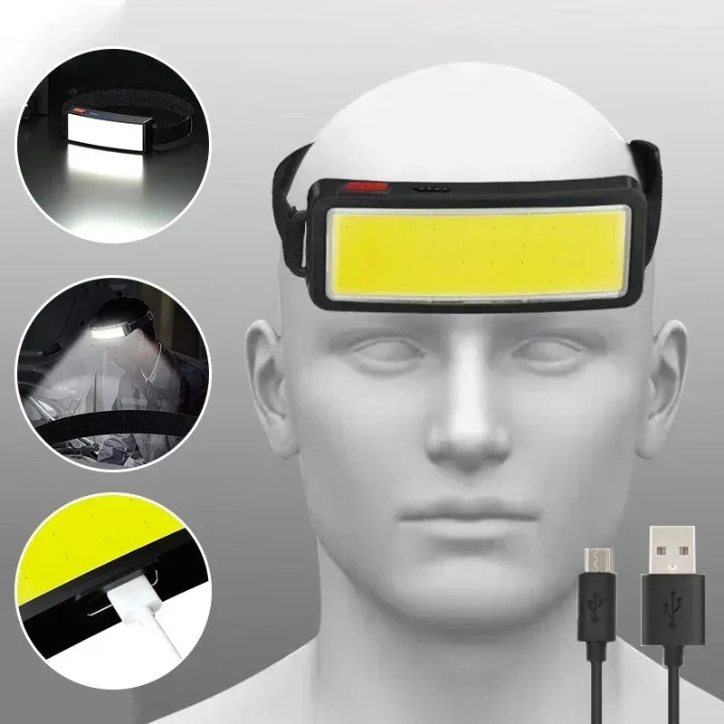 Rechargeable Wide Beam COB Headlamp