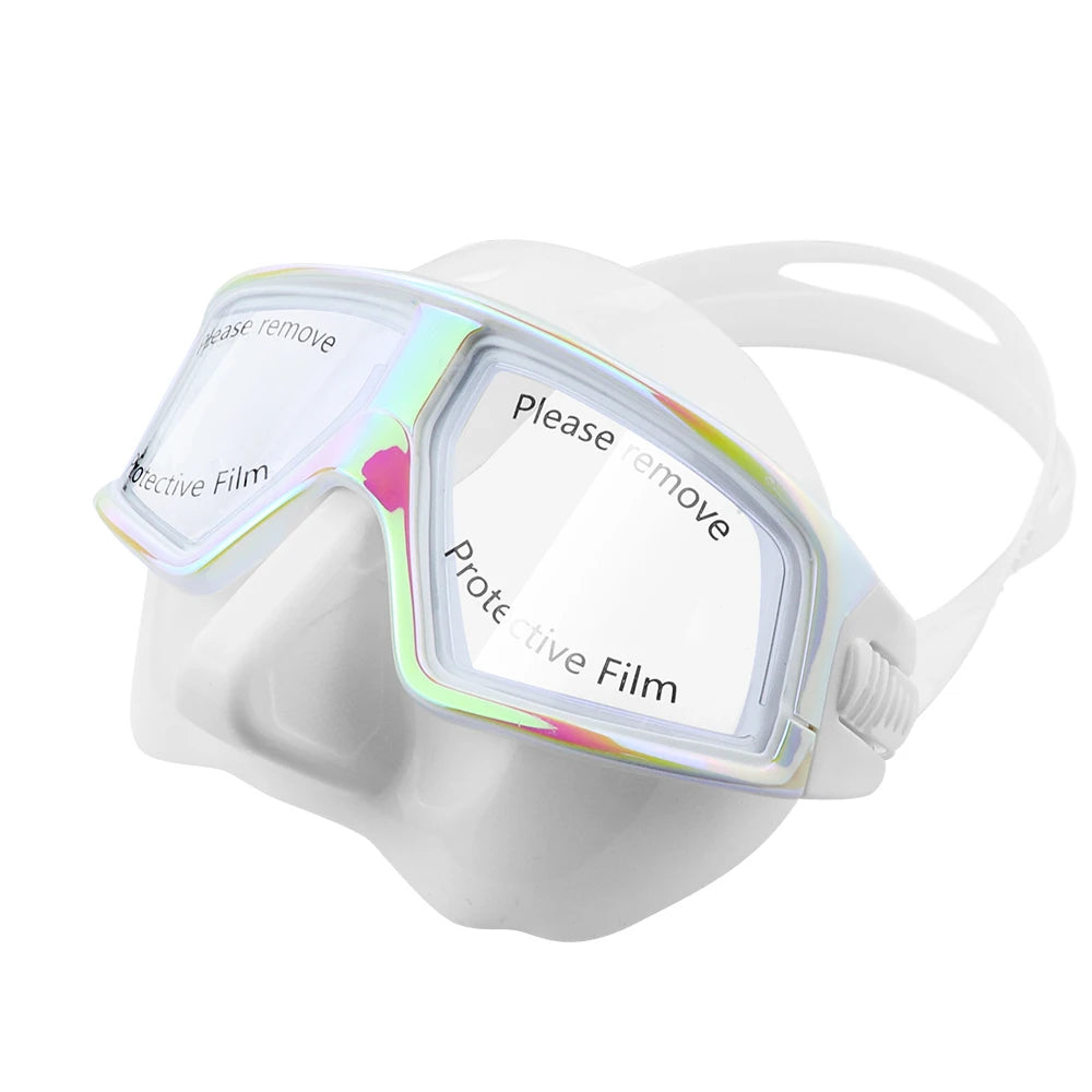 Low Volume Diving Mask - Iridescent White