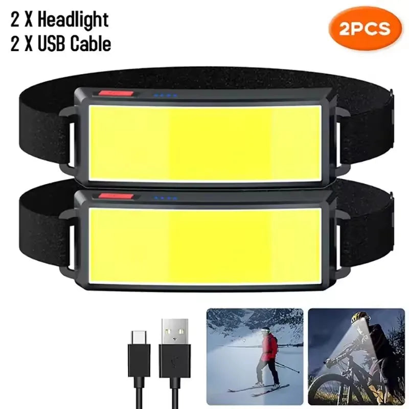 Rechargeable Wide Beam COB Headlamp