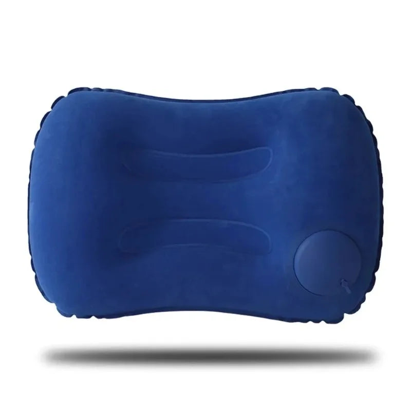 Push Inflate Camping Pillow - Blue