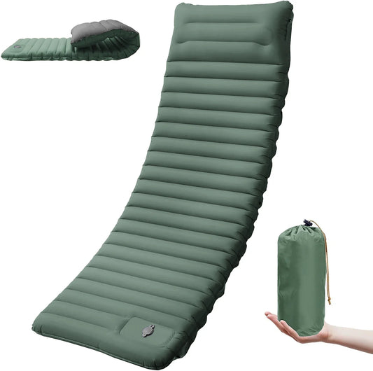 Extra Thick Inflatable Sleeping Pad - Green