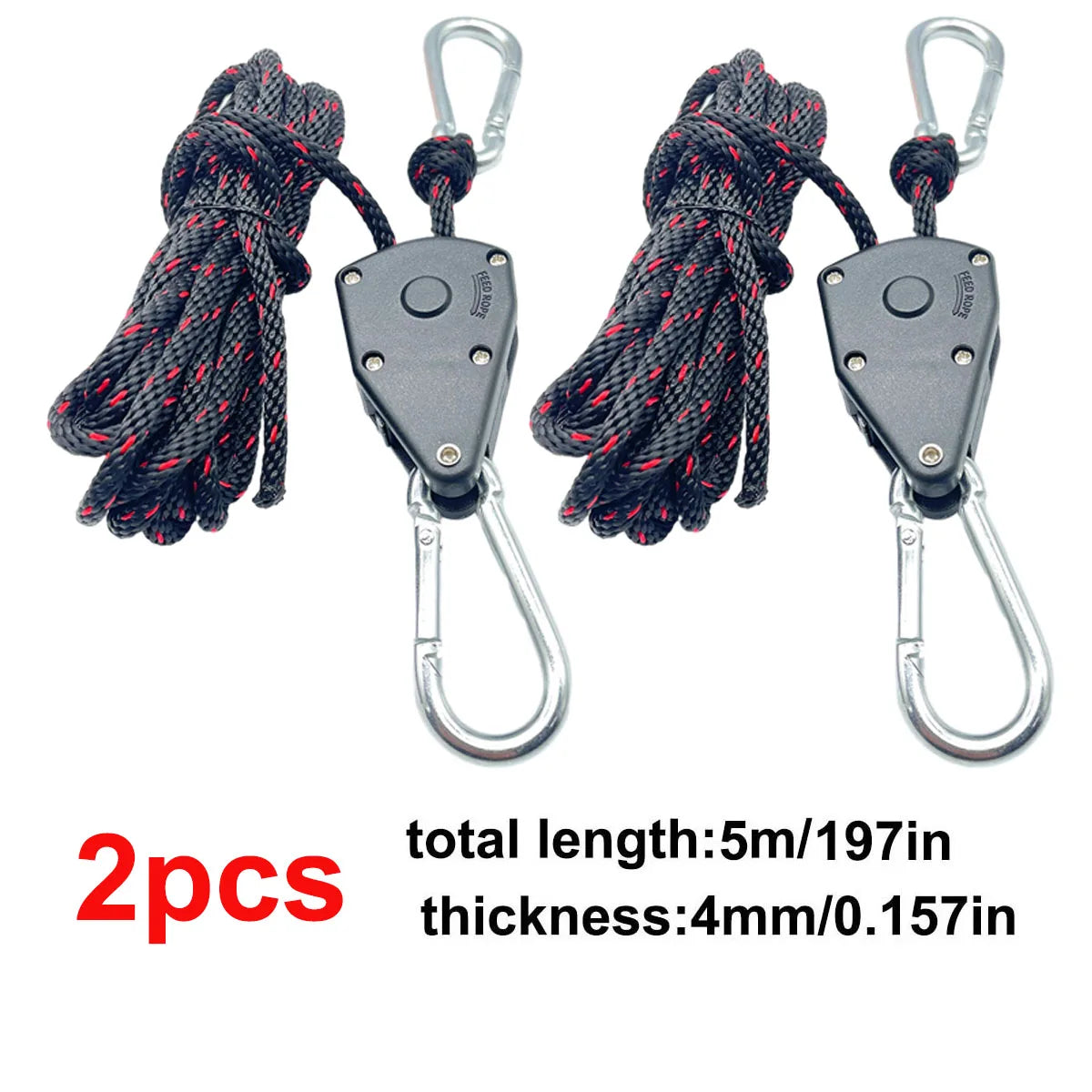 Ratchet Rope Tie Downs - 5m