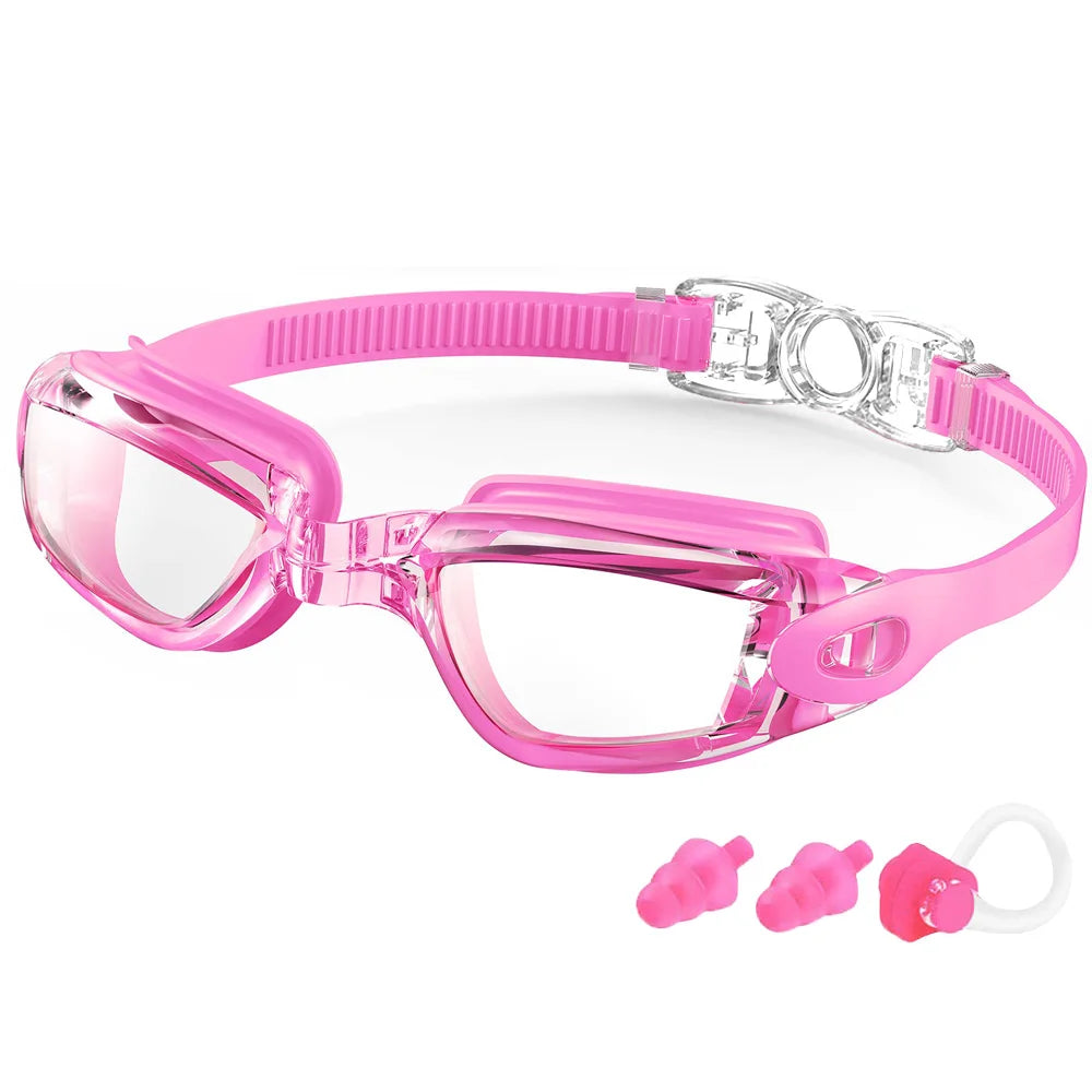 Swim Goggles with Ear Plugs - Pink