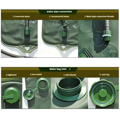 Wide Mouth Hydration Bladder - in use
