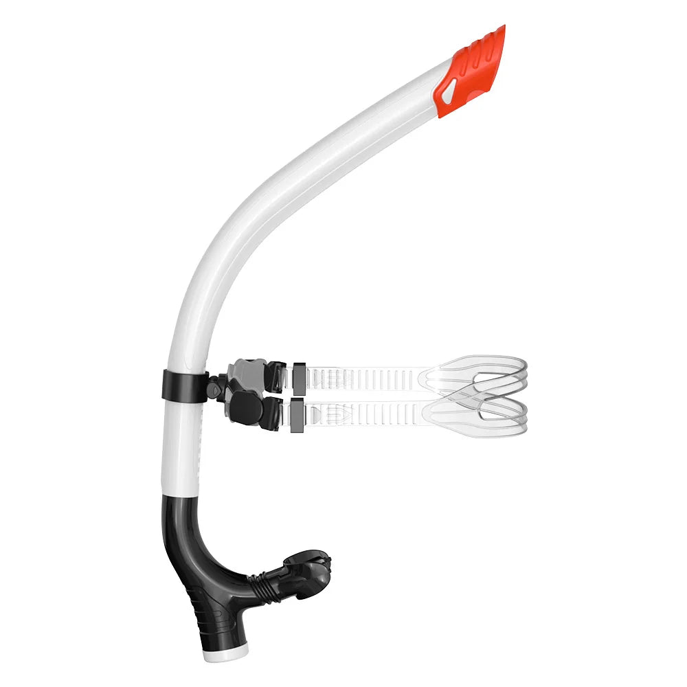 Center Mount Swim Snorkel - White