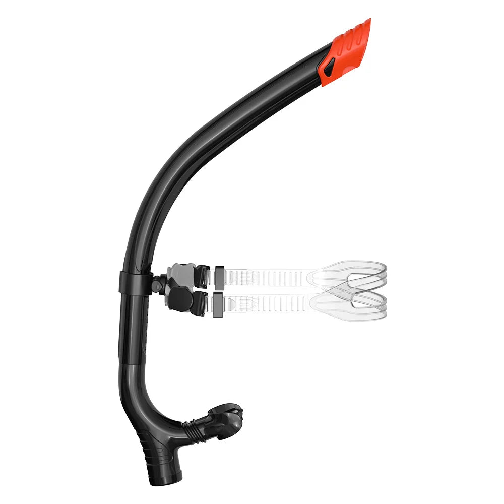 Center Mount Swim Snorkel - Black