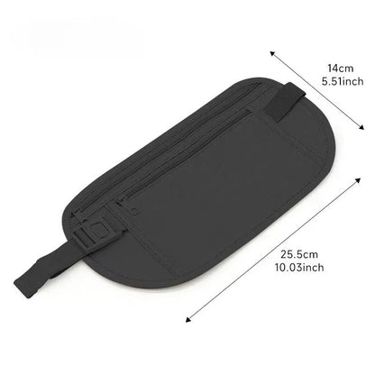 Hidden Travel Money Belt - Black