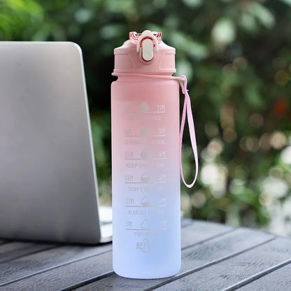 Time Marker Water Bottle - Pink