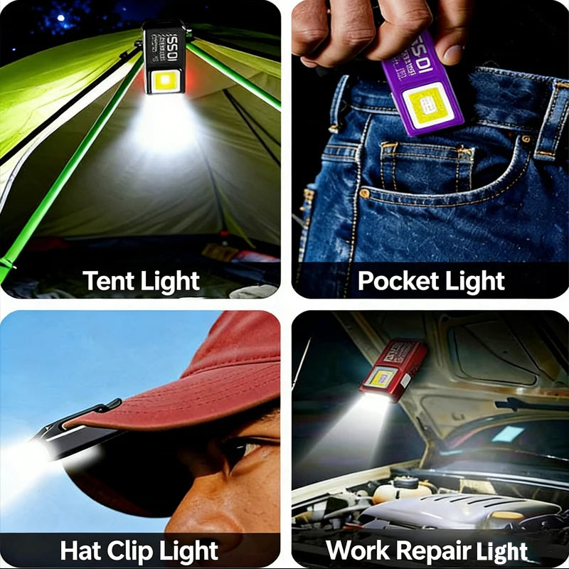 Mini COB Clip Flashlight