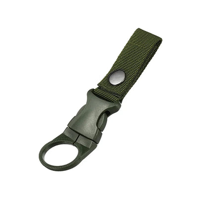 Webbing Water Bottle Clip - Olive Green