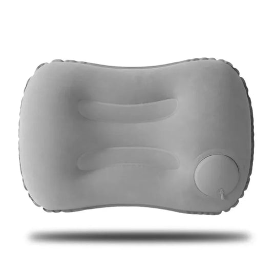 Push Inflate Camping Pillow - Gray