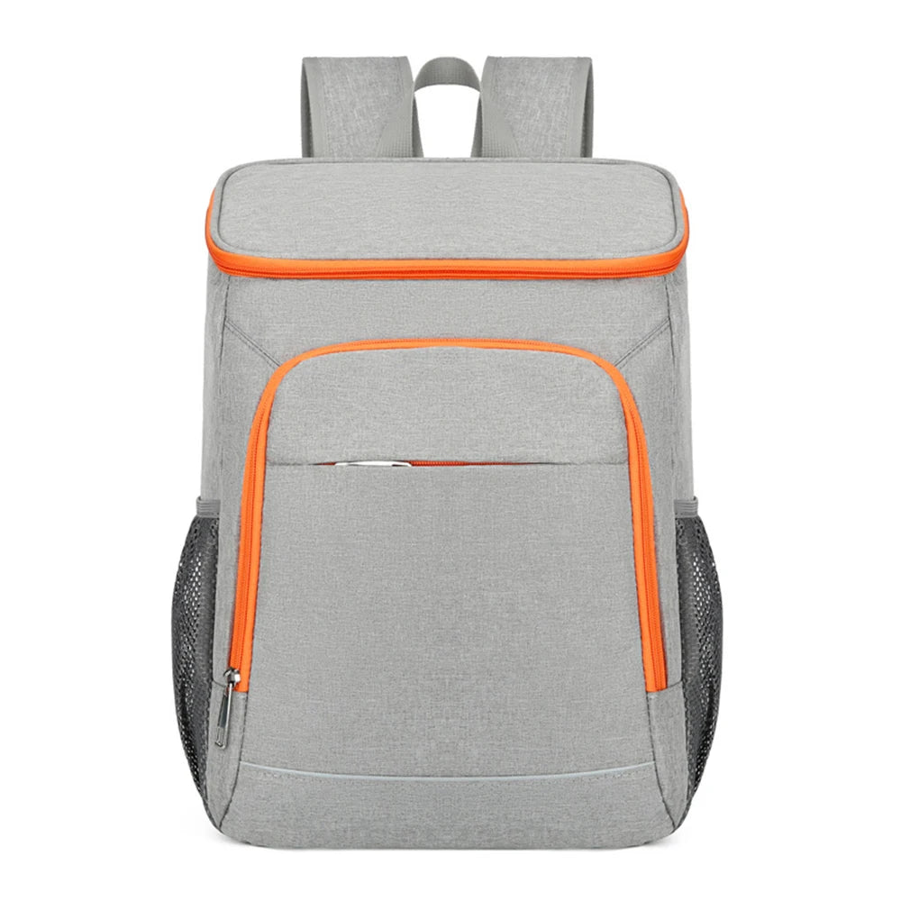 Insulated Cooler Backpack - Grey Orange