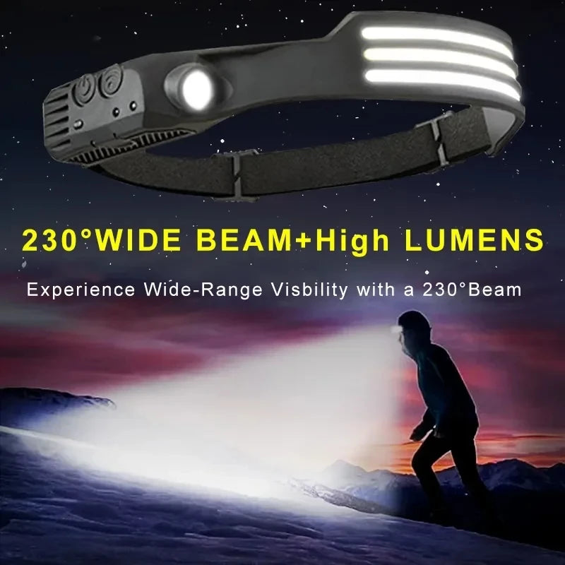 Strip Smart Sensor COB Headlamp