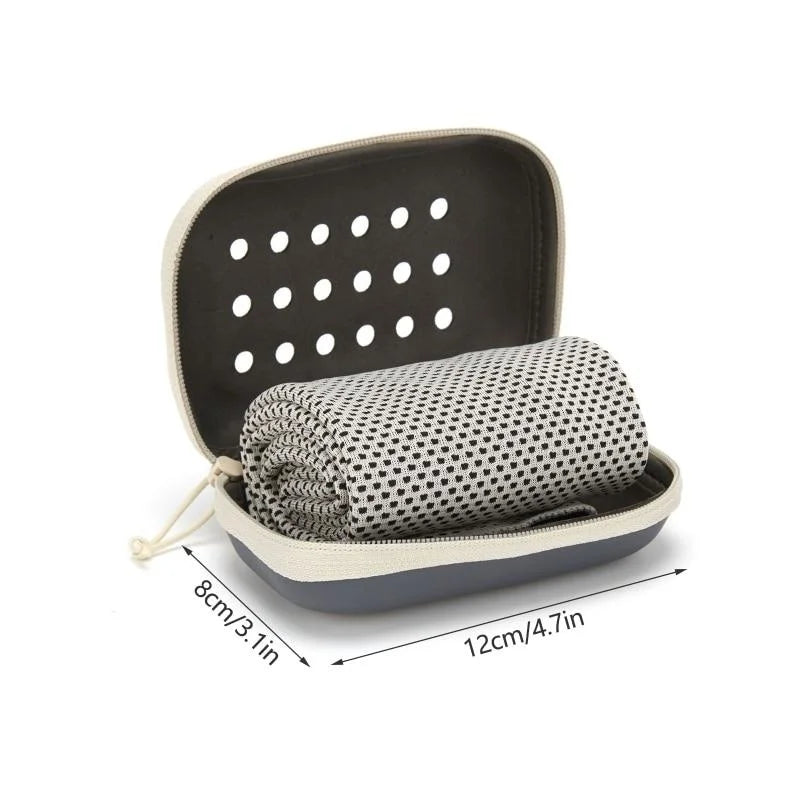 Cooling Towel with Case - Gray