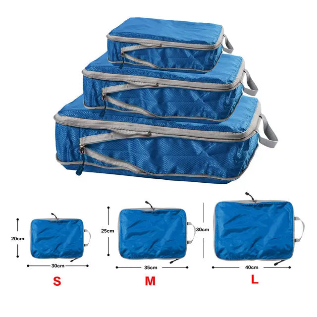 Compression Packing Cubes - Light Blue / M